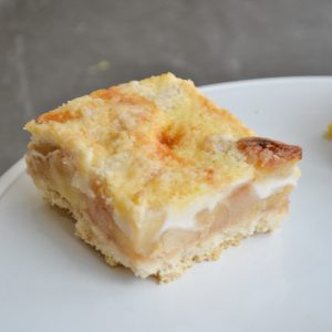 Cuadrado de crumble manzana